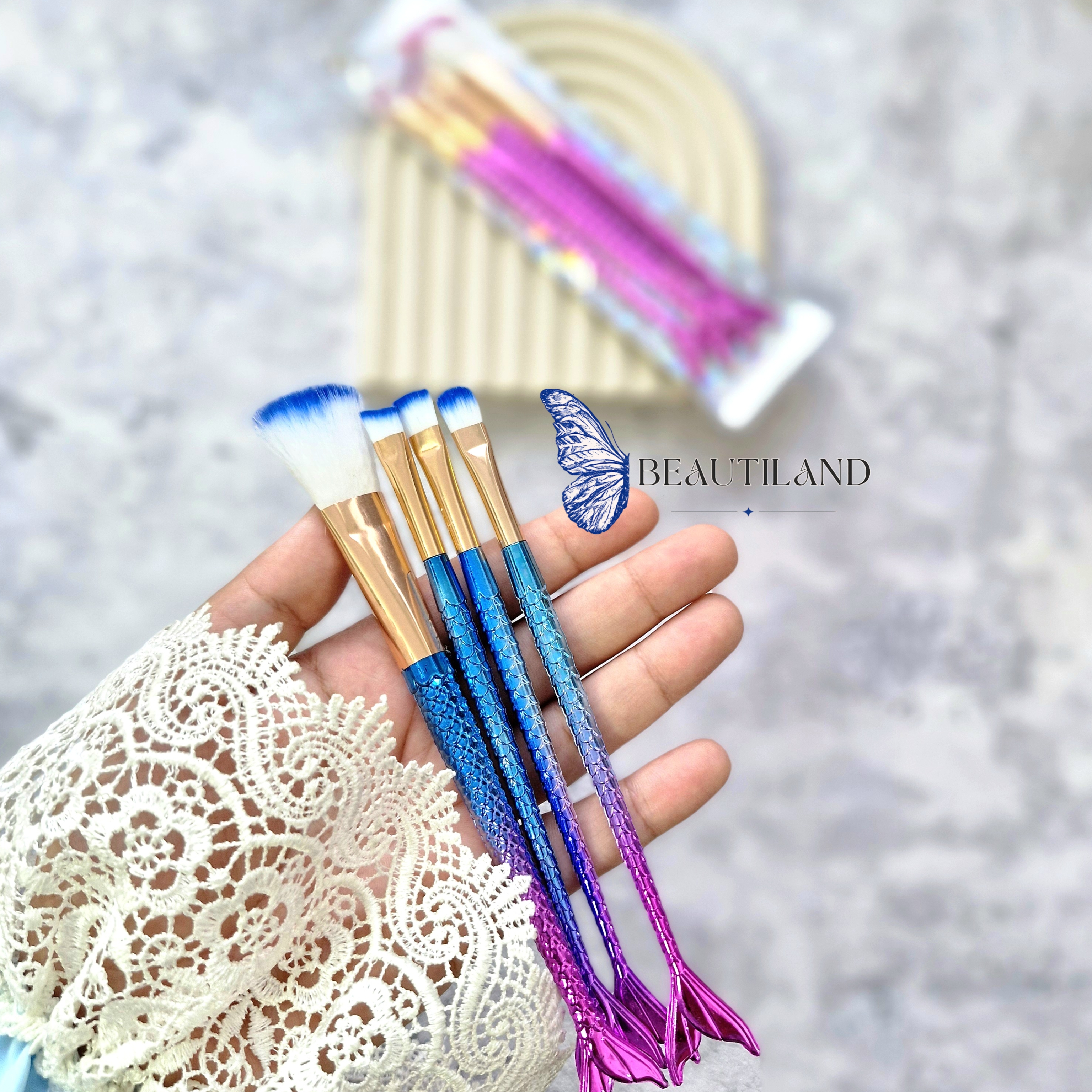 ست براش چهار تکه طرح ماهی